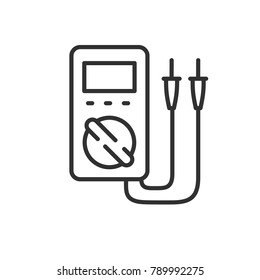 voltmeter. linear icon. Line with Editable stroke