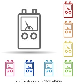 Voltmeter in multi color style icon. Simple thin line, outline vector of science icons for ui and ux, website or mobile application