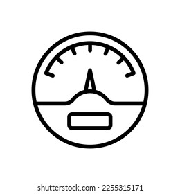 Voltmeter outline vector icon isolated on white background. Voltmeter line icon for web, mobile and ui design