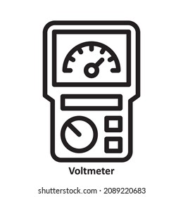 Voltímetro. diseño de iconos simple, mejor utilizado para banner, flayer o aplicación web. Curso editable con formato de archivo EPS 10