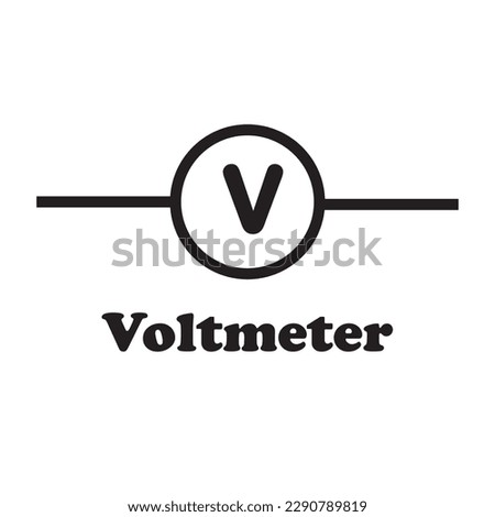 Voltmeter Symbol Vector Image Illustration Isolated on White Background