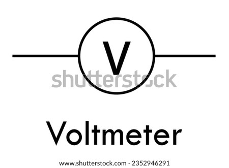 voltmeter  Symbol Vector Image Illustration Isolated on White Background