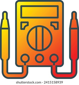 Voltmeter-Vektorsymbol. Kann für Druck-, Mobil- und Web-Anwendungen verwendet werden.
