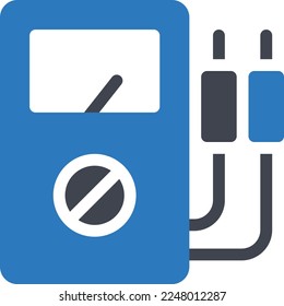 voltmeter Vector illustration on a transparent background. Premium quality symmbols. Glyphs vector icons for concept and graphic design. 
