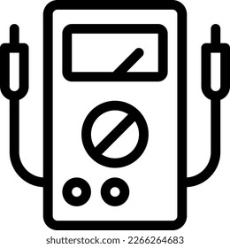 voltmeter  Vector illustration on a transparent background. Premium quality symmbols. Thin line vector icons for concept and graphic design. 
