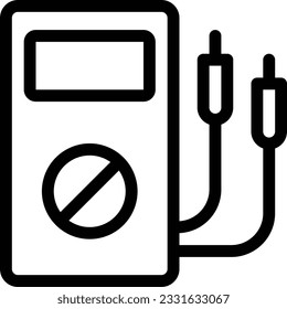 voltmeter Vector illustration on a transparent background. Premium quality symbols. Stroke vector icon for concept and graphic design.