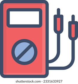 voltmeter Vector illustration on a transparent background. Premium quality symbols. Stroke vector icon for concept and graphic design.