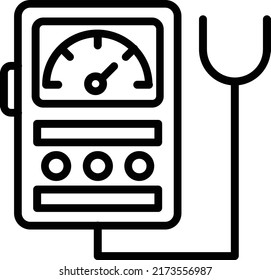 Voltmeter Vector line Icon Design