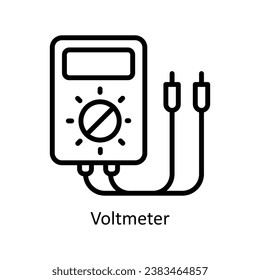 Voltmeter Vektorgrafik Design-Illustration. Symbol auf weißem Hintergrund EPS10-Datei 