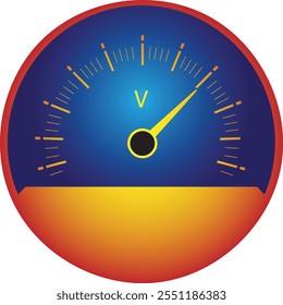 Voltmeter Vector Simple Iconic Design