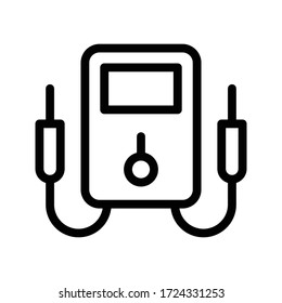 voltmeter vector thin line icon 