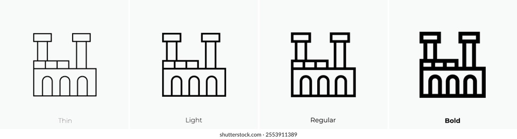 volubilis icon. Thin, Light Regular And Bold style design isolated on white background