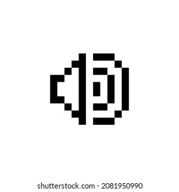 diseño de icono perfecto de volumen de 3 píxeles. Diseño de estilo plano aislado en un fondo blanco. Ilustración del vector