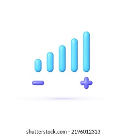 Volume 3D icon in modern style. Vector icon illustration