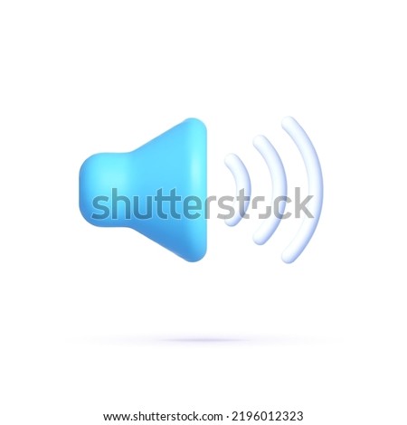 Volume in 3D style on white background. Realistic vector icon. Vector illustration