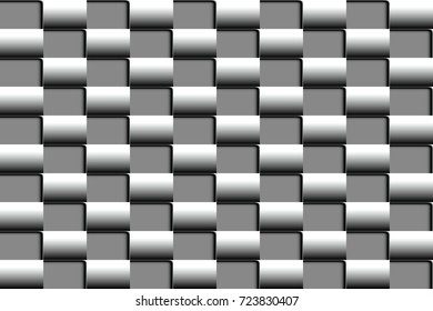 Volume of abstract seamless pattern in the form of a checkerboard in shades of gray for design of web banners and promotional leaflets