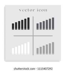 Volume adjustment flat black and white vector icon.