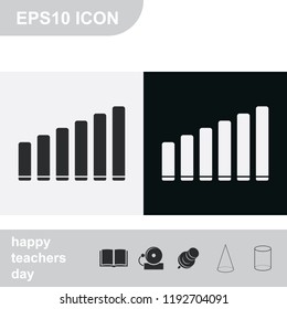 Volume adjustment flat black and white vector icon.