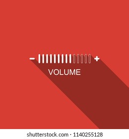Volume adjustment icon isolated with long shadow. Flat design. Vector Illustration - Powered by Shutterstock - Get 15% off with code: PIKWIZARD15