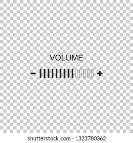 Volume adjustment icon isolated on transparent background. Flat design. Vector Illustration