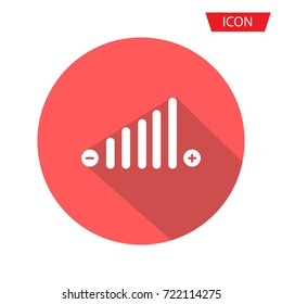 Volume adjustment icon vector isolated on background.