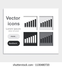 Volume adjustment placed on web page template flat vector icon.