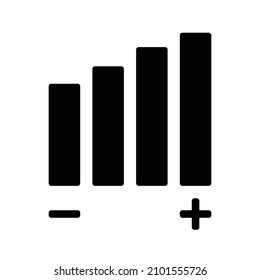 Volume adjustment silhouette icon. Vectors.
