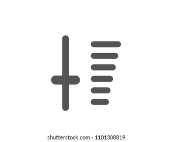 Volume adjustment symbol icon on white background