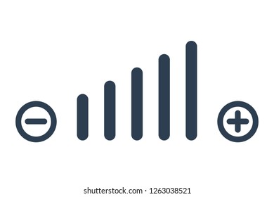 Volume adjustment symbol web icon. Volum icon vector