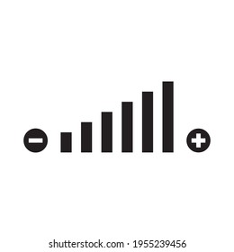 Volume adjustment symbol web icon for apps and web sites