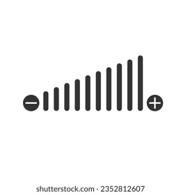 Volume adjustment symbol web icon for apps and web sites vector