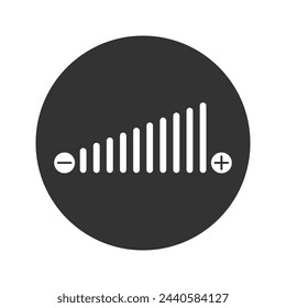 Icono web de símbolo de ajuste de volumen para aplicaciones y sitios web vector