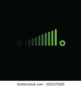 volume adjustment vector icon high medium and low negative and positive sign
