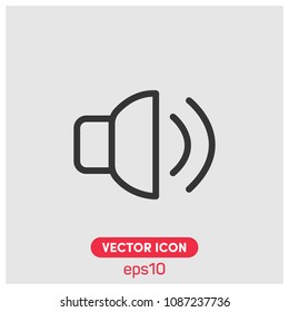Volume, Audio Line Symbol Vector Icon Illustration For Web And  Mobile App.Ui/Ux.Premium Quality.