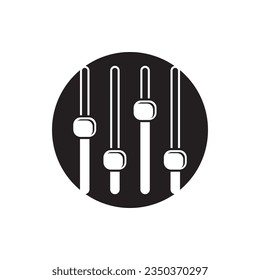 Volume bar icon vector illustration logo template design