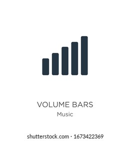 Volume Bars Icon Vector. Trendy Flat Volume Bars Icon From Music Collection Isolated On White Background. Vector Illustration Can Be Used For Web And Mobile Graphic Design, Logo, Eps10