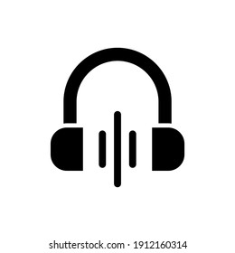 Volume black glyph icon. Reducing level of music playing. Editing media content playing. Mobile interface creation process. Silhouette symbol on white space. Vector isolated illustration