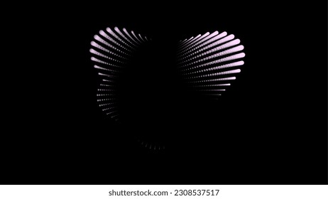 Volume bubble swelling as mountain. Spherical protrusion. distorted surface. Deflating inflating cosmic substance. Spherical distortion oval bumps. Dots particle points globe surface. Big data flow
