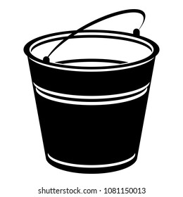 Volume bucket icon. Simple illustration of volume bucket vector icon for web