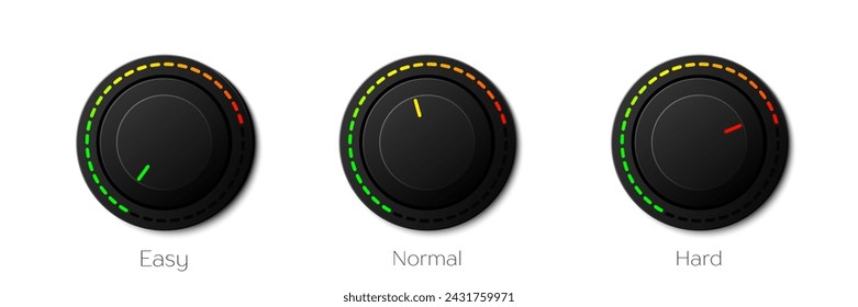 Volume button control. Music button or knob. Vector illustration