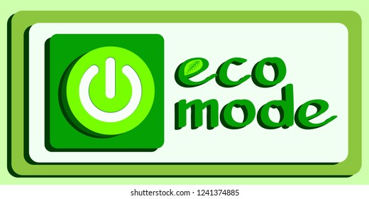 Volume button Ecological Mode, Vector Illustration EPS 10