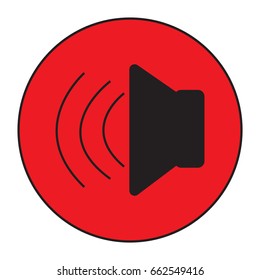 volume button icon flat color