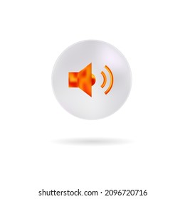 Volume button isolated vector illustration