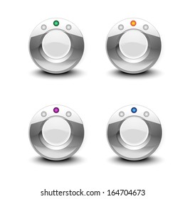 Volume button (music knob) with chrome 