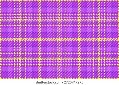 Volume check pattern background, magazine texture plaid vector. Improvement tartan seamless fabric textile in purple and lime colors palette.