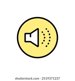 Volume color icon. Megaphone vector flat simple style sign for use web design, logo. Symbol illustration isolated on white background.