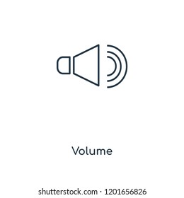 Volume concept line icon. Linear Volume concept outline symbol design. This simple element illustration can be used for web and mobile UI/UX.