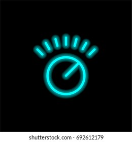 Volume control blue glowing neon ui ux icon. Glowing sign logo vector