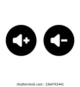 volume control button plus and minus isolated vector