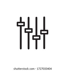 Volume Control Equalizer  Icon Design Vector Template